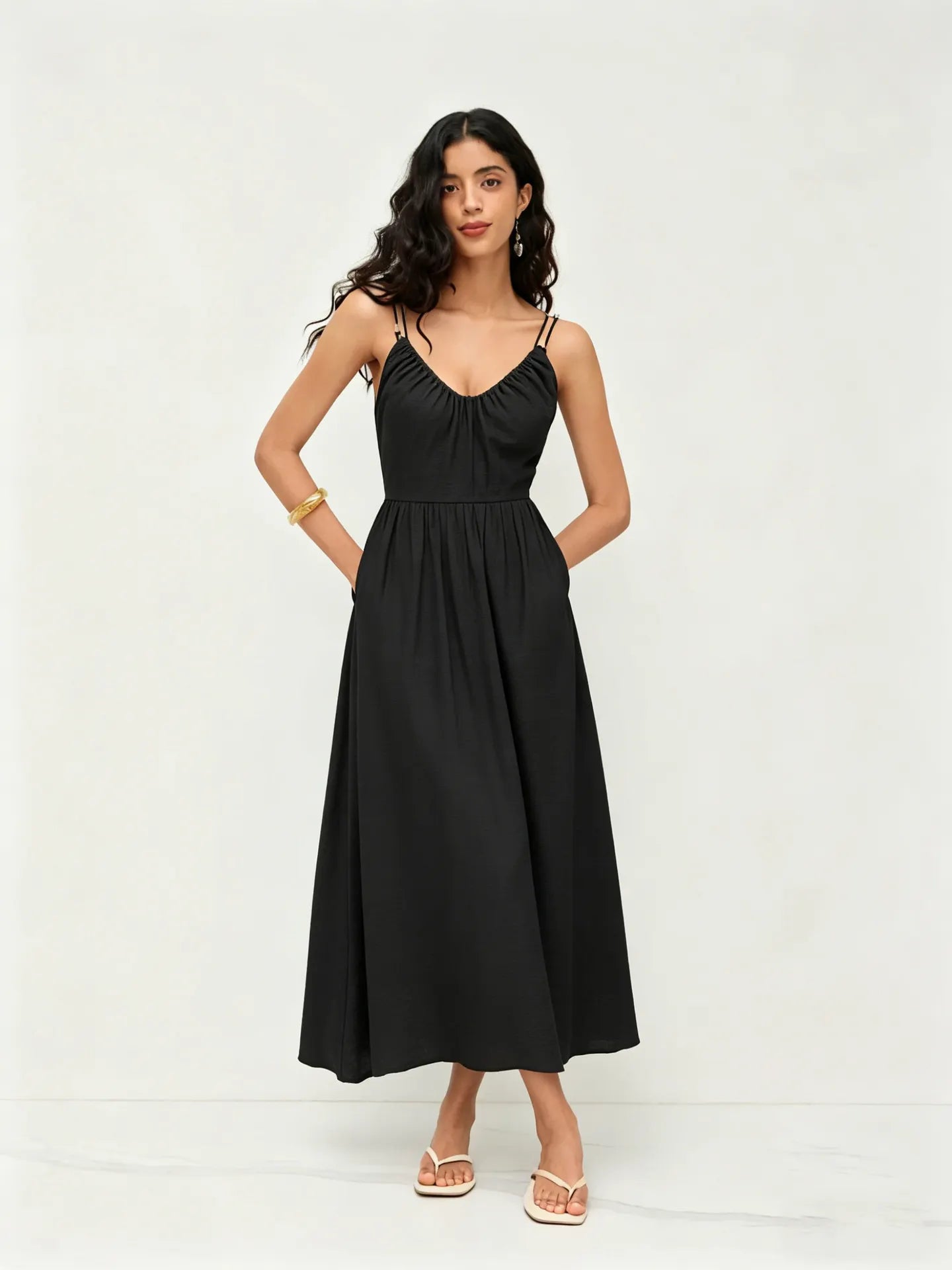 Spaghetti Strap Midi Dress