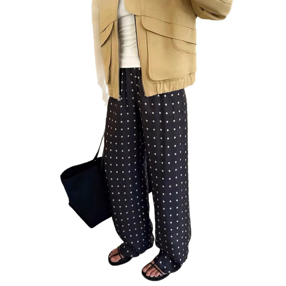 Polka Dot Wide Leg Pants