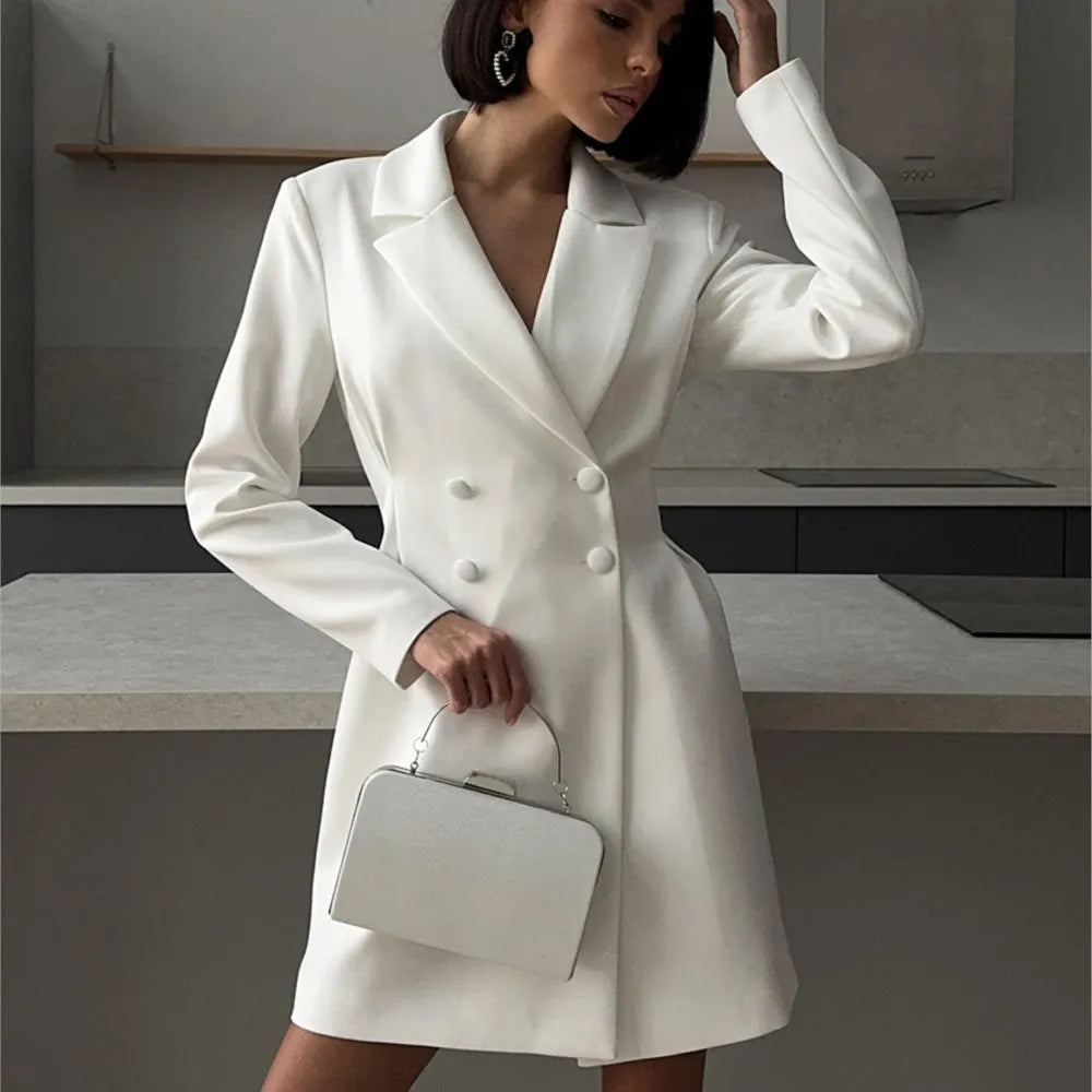 Double Breasted Blazer Mini Dress