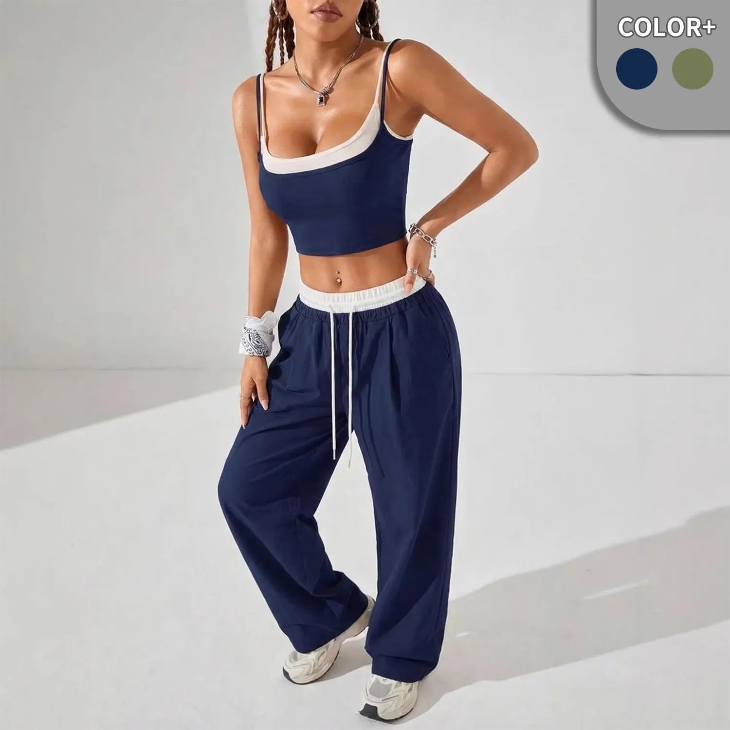 2 Piece Cami Top & Jogger Pants Set