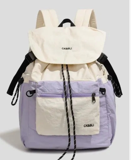 Student Teen Unisex Flip Top Nylon Youth Campus Backpack