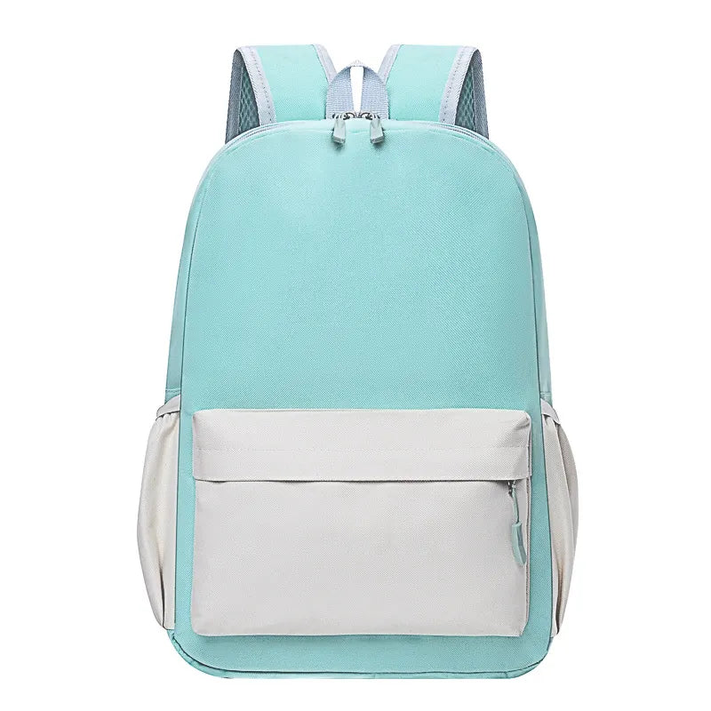 School Backpack Student Teen Kids Color Block Ultra Light Kids School Bag