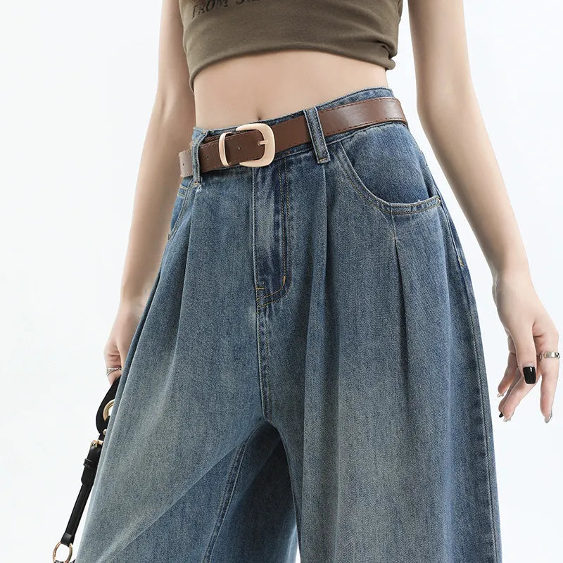 High Waist Wide Leg Jeans,