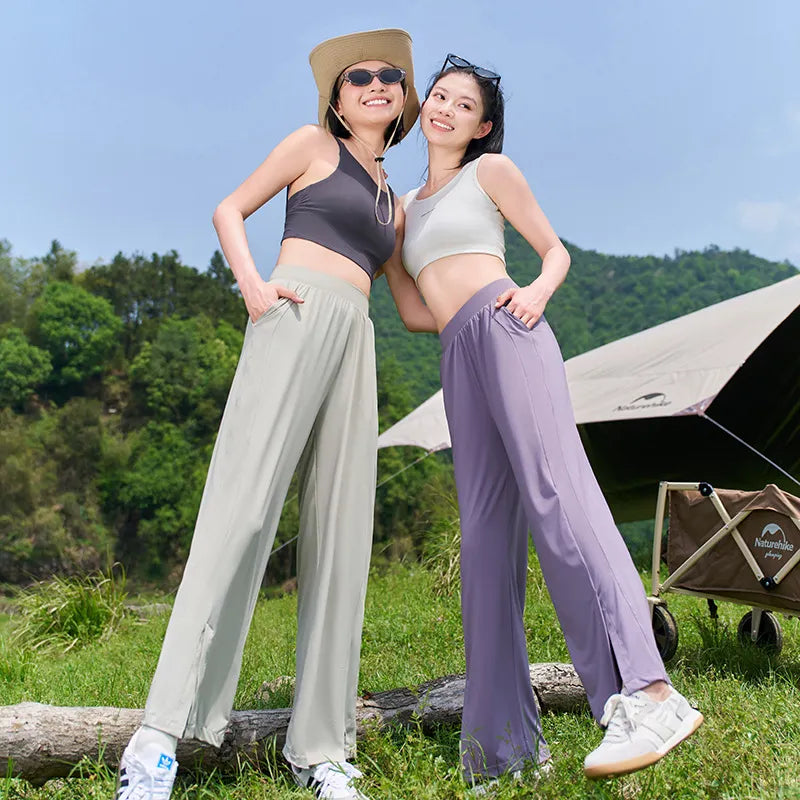 Matching Flowy Linen Pants Elastic High Waist Straight Loose Long Casual Daily Outfit Pants