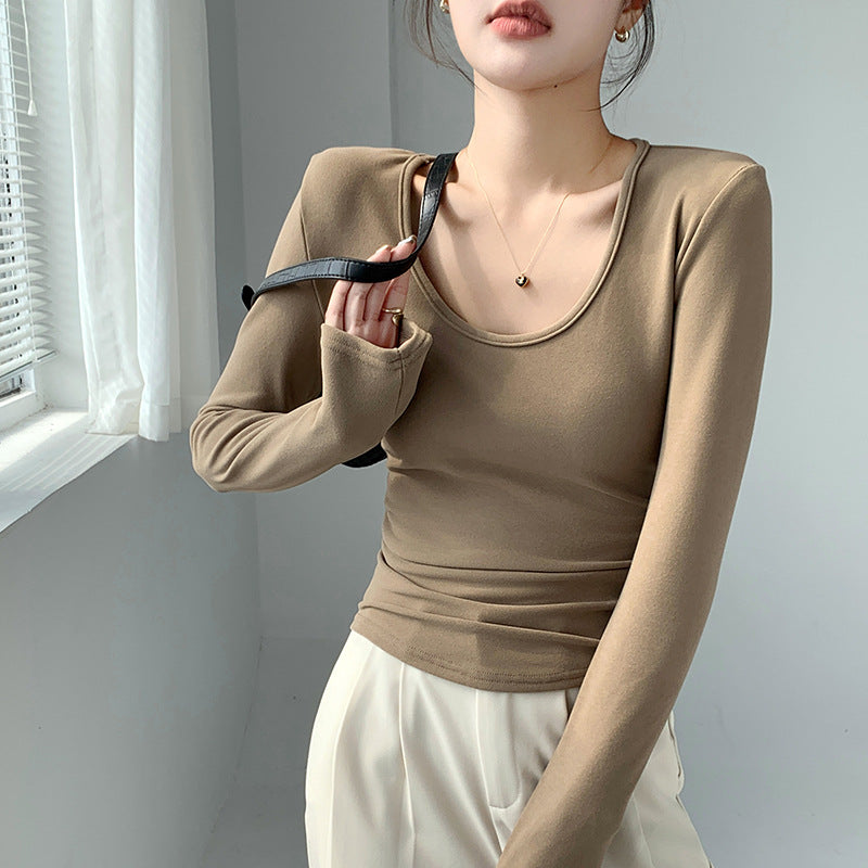 U-Neck Long Sleeve Top
