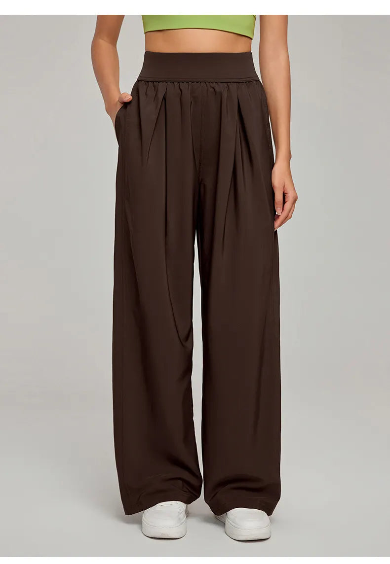 High Waist Breathable Wide Leg Sports Casual Pants