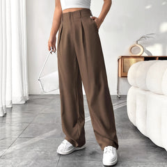 Pleated High Waist Wide Leg Suit Pant