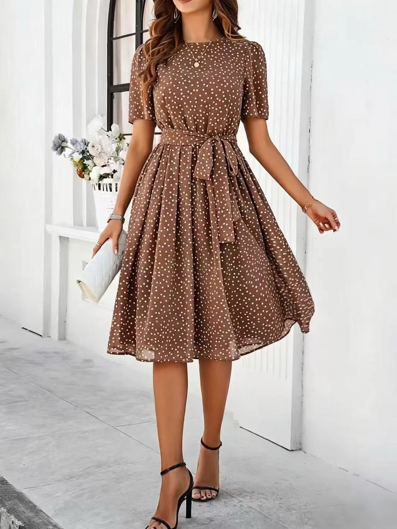 Line Midi Casual Daily Outfit Dress