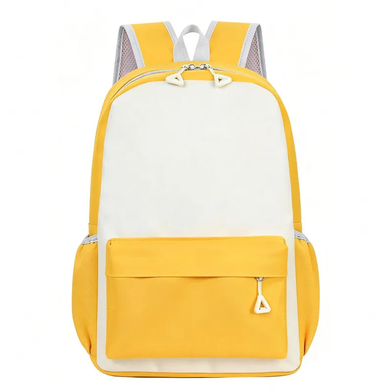 School Backpack Student Teen Kids Color Block Ultra Light Kids School Bag