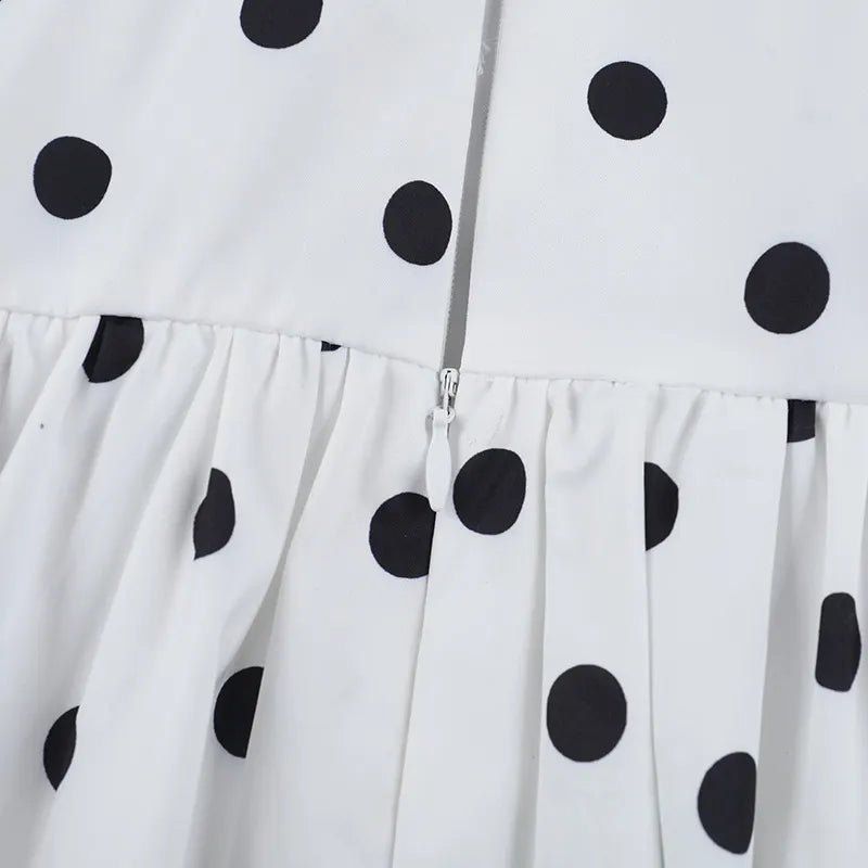 Polka Dot Halter Neck Bubble Mini Dress