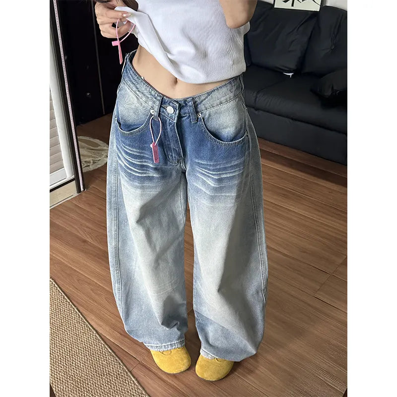 Gradient Wash Baggy Jeans