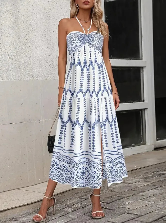 Boho Sleeveless Split Dress