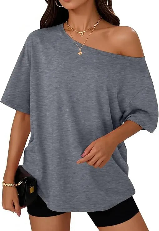 Off-Shoulder Oversized T-Shirt