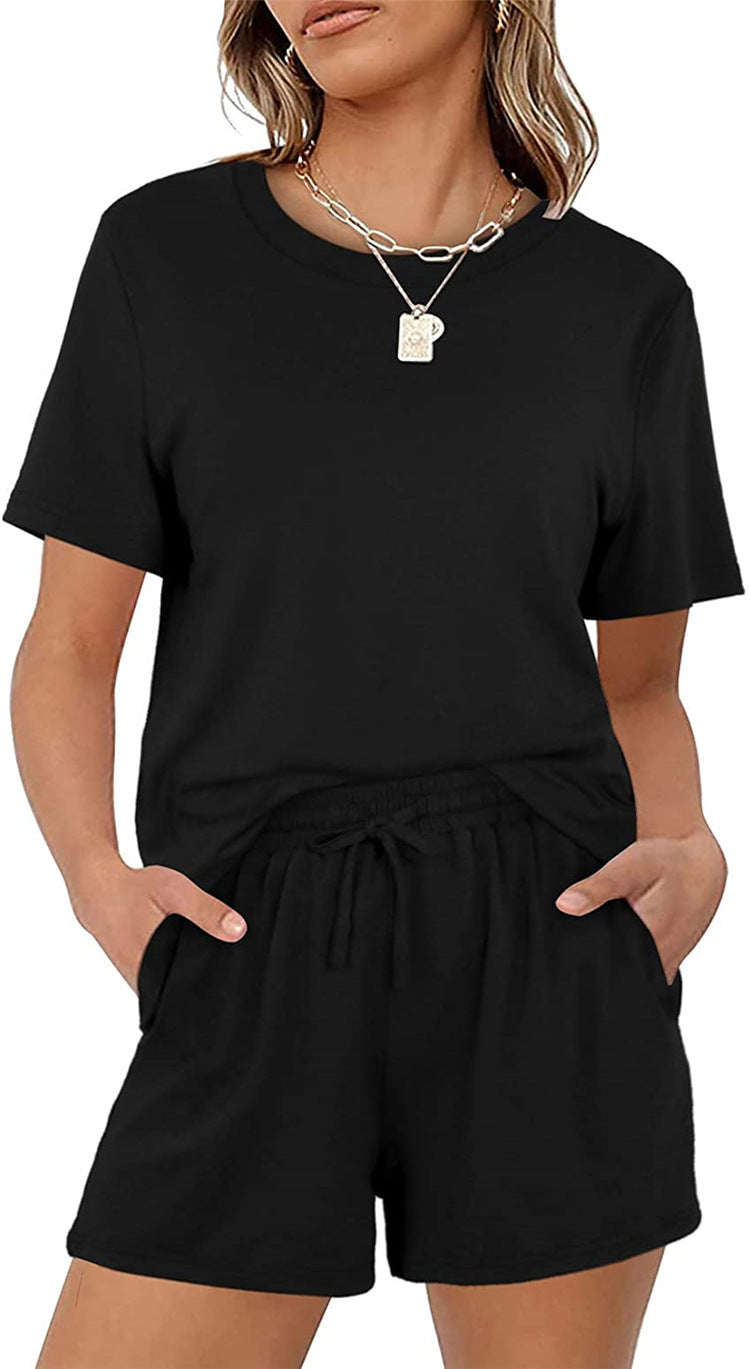 Pink Crew-Neck Short-Sleeve T-Shirt