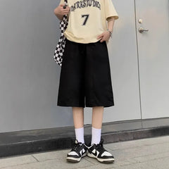 High Waist Straight Five-Point Casual Shorts