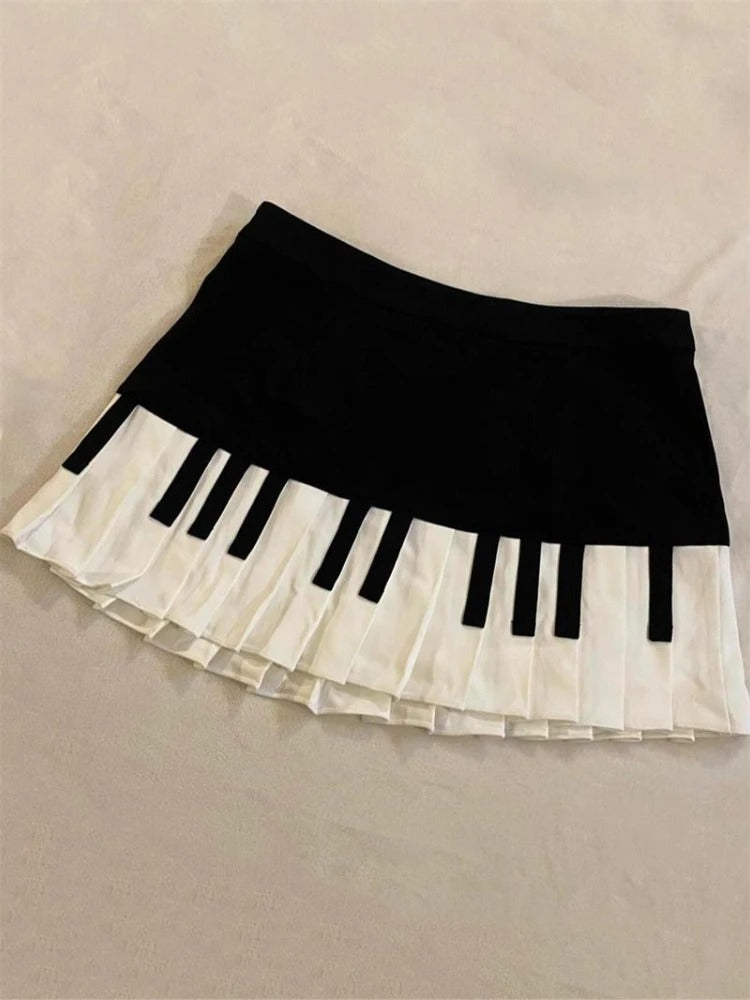 Plaid Tiered Ruffle Mini Skirt