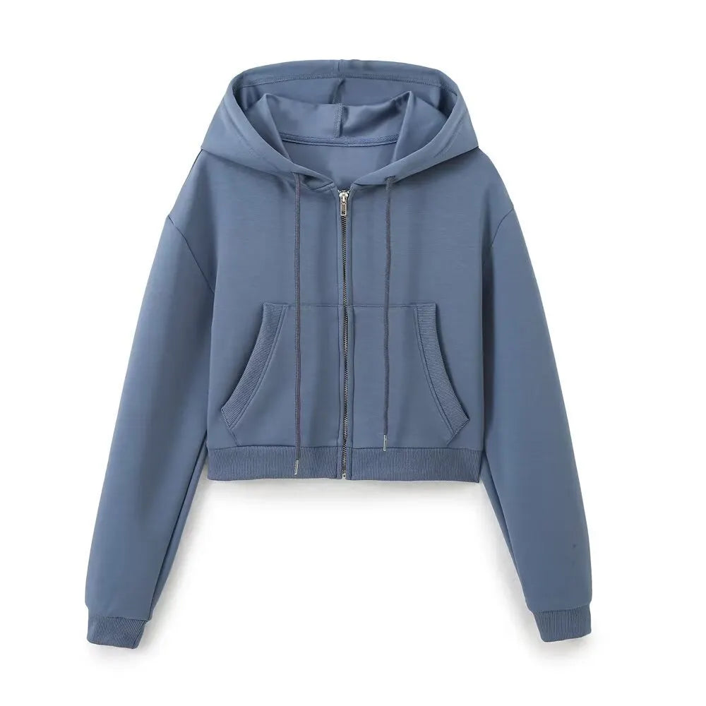 Cropped Hoodie & Flare Sweatpants Set
