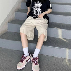 High Waist Straight Five-Point Casual Shorts