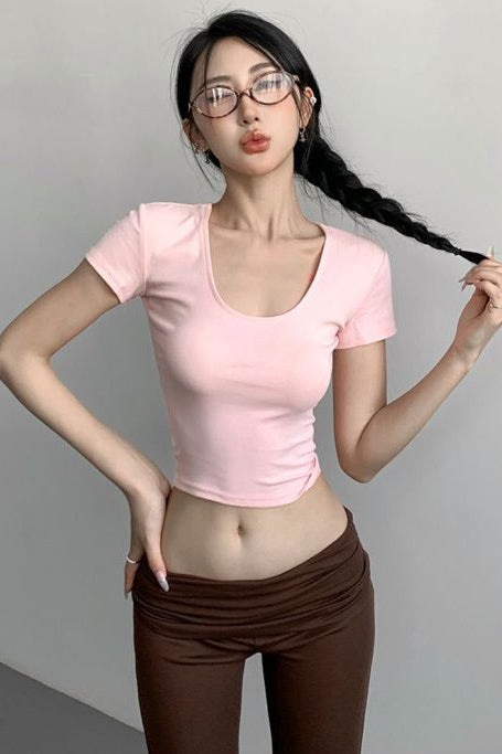 Short Sleeve Crop Top Tee