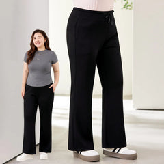High Waist Plus Size Wide Leg Long Pants