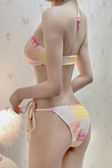 Strapless Strappy Bikini Set Swimsuit Swimwear
