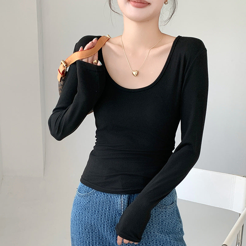 U-Neck Long Sleeve Top