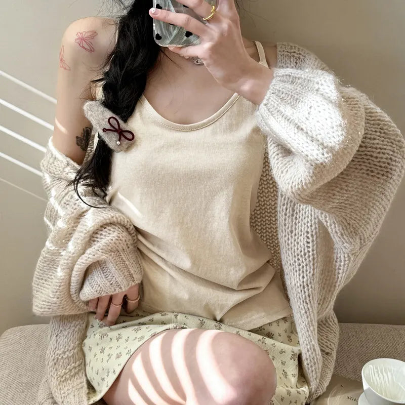Loose-Fit Snowflake Cotton Camisole