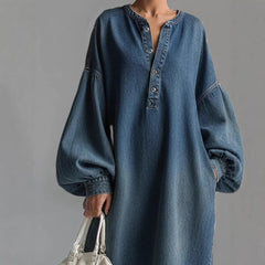Oversized Denim Maxi Dress