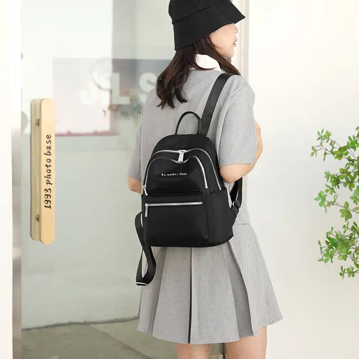 Student Teen Multi-way Carry Waterproof Nylon Casual School Bag