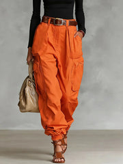 High Waist Multi-Pocket Cargo Jogger Pants