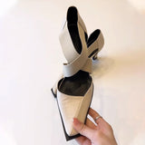 Square-Toe High-Heeled Shoes