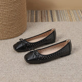 Shallow-Cut Hollowed-Out Single Shoes