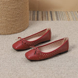 Shallow-Cut Hollowed-Out Single Shoes