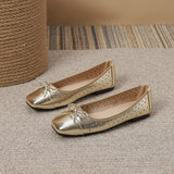 Shallow-Cut Hollowed-Out Single Shoes