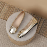 Shallow-Cut Hollowed-Out Single Shoes