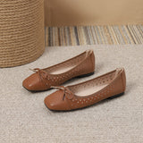 Shallow-Cut Hollowed-Out Single Shoes