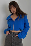 Casual Short Hoodie Coat Long Sleeve Solid Shirt Cardigan Jacket Coat