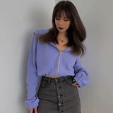 Casual Short Hoodie Coat Long Sleeve Solid Shirt Cardigan Jacket Coat