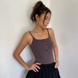 Casual Sleeveless Tight Top Solid Shirt Top
