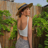 Casual Sleeveless Tight Top Solid Shirt Top