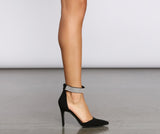 Maybe Baby Stiletto-Absätze mit Strasssteinen