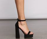 Total Diva Chunky Platform Block Heels