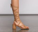 Wrapped In Style Block Heel
