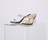 Looped In Style Chainlink Lucite Mules