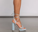 Denim Devotee Lace Up Heels