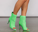 Neon Lights Caged Stiletto Heels