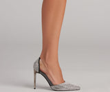 City Glam Stiletto-Pumps aus PVC mit Strass