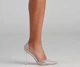 Elegante Shiny Strass PVC Stiletto Pumps