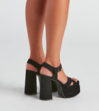 Extra Spicy Nubuck Platform Heels