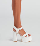 I Need Chunky Nubuck Block Heels